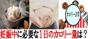 妊娠中に必要な1日あたりのカロリー量
