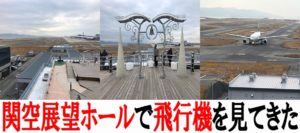 関空展望ホールに行って子供達と飛行機を見てきた