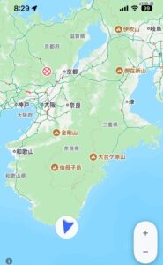 橋杭岩の位置