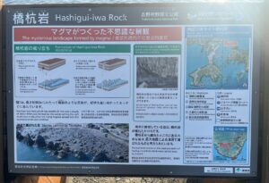 橋杭岩の説明看板